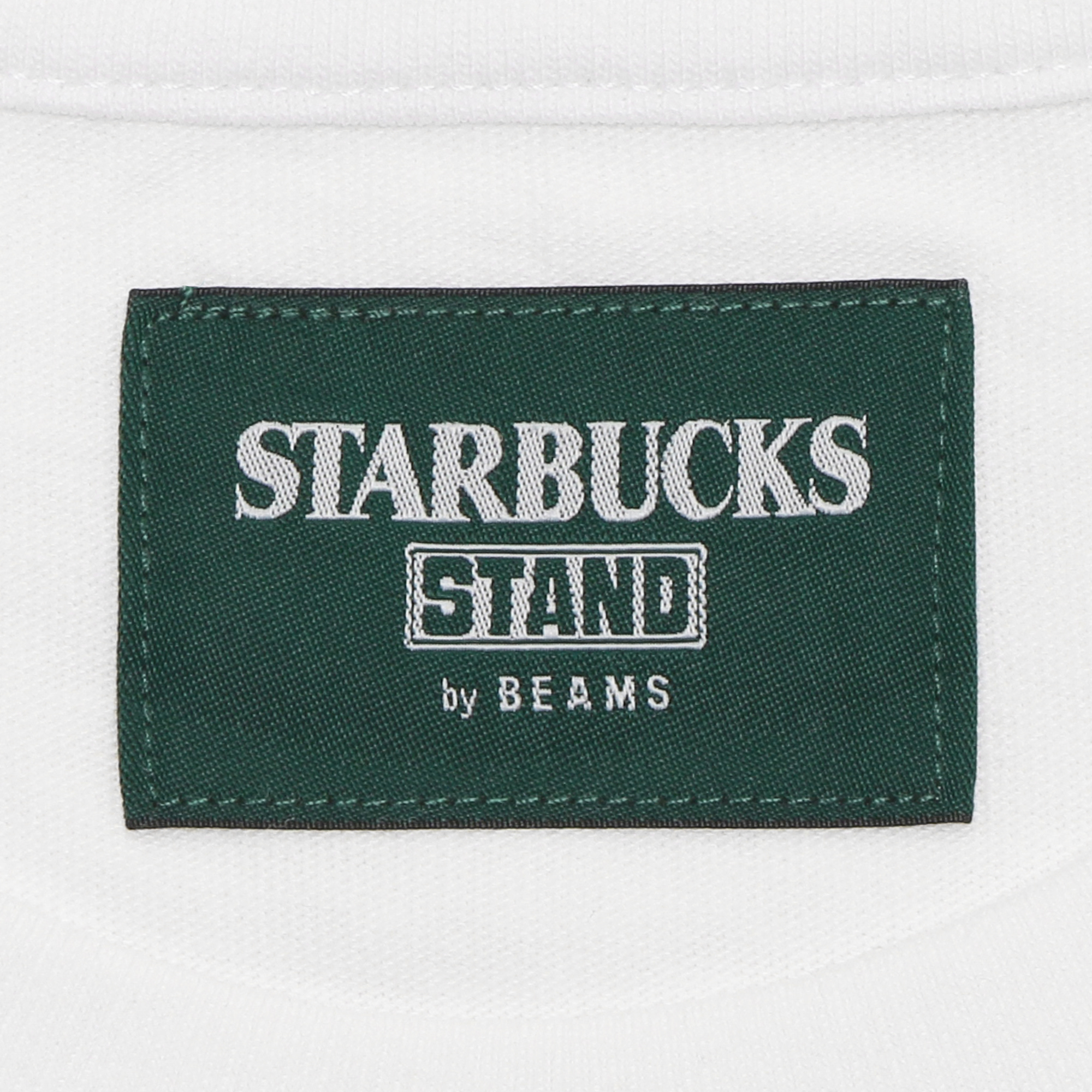 STARBUCKS STAND by BEAMS アニマルプリントTシャツ ゼブラ ホワイト