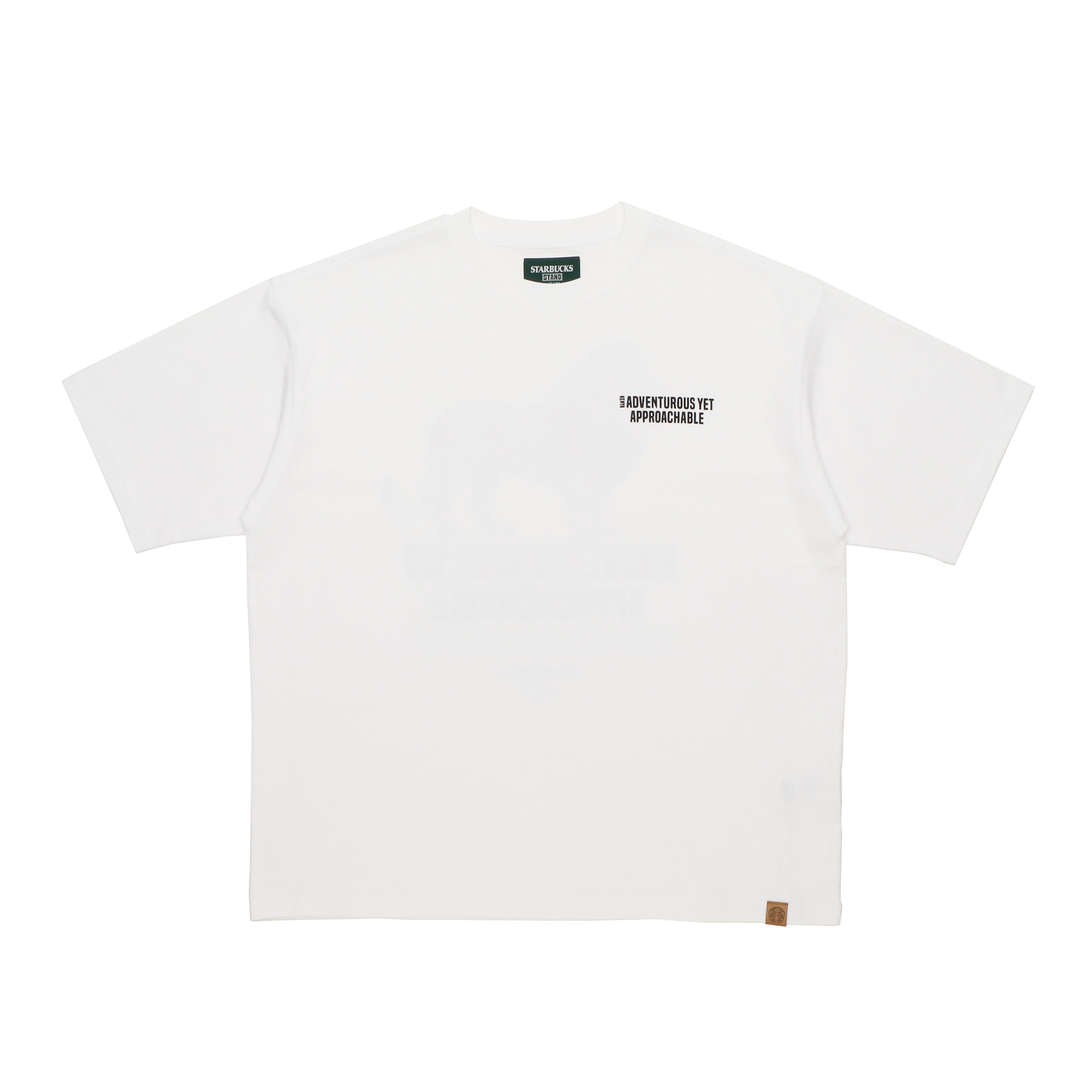 STARBUCKS STAND by BEAMS アニマルプリントTシャツ ライオン ホワイト