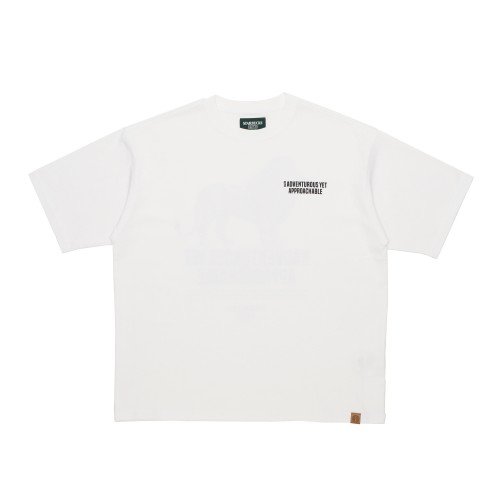 アニマルプリントTシャツ ライオン ホワイト