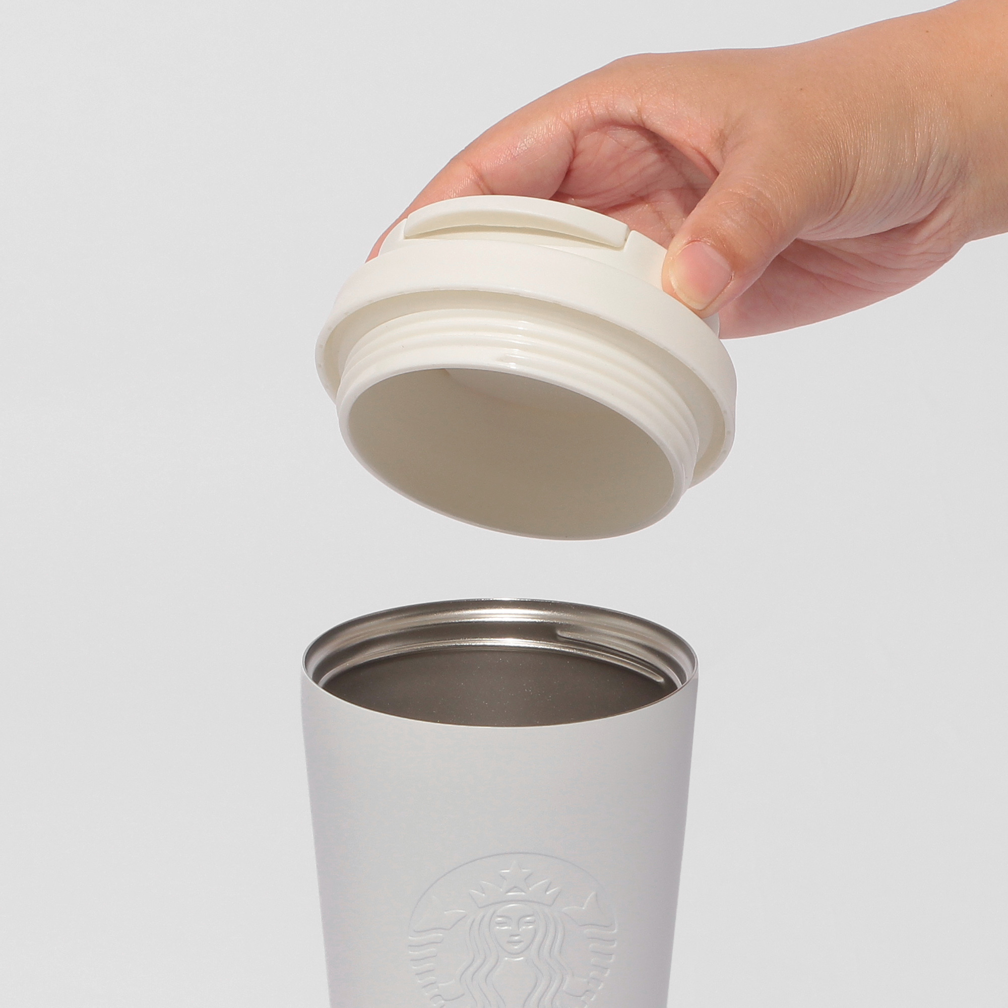 リサイクルステンレスTOGOタンブラーマットホワイト355ml|タンブラー