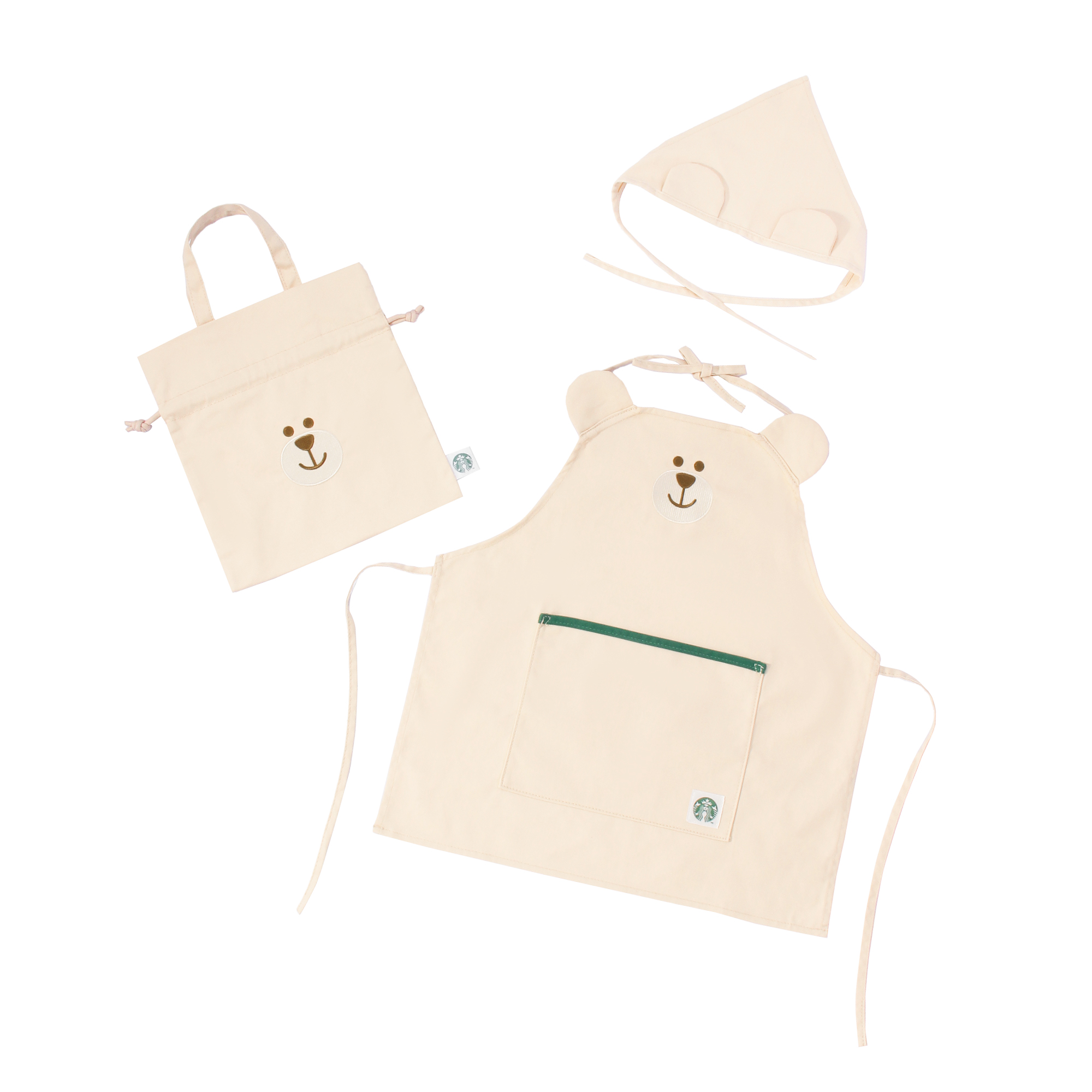 Starbucks キッズエプロンセット カトラリー ベアリスタ キッズエプロンセットベアリスタ|その他|other-goods|スターバックス