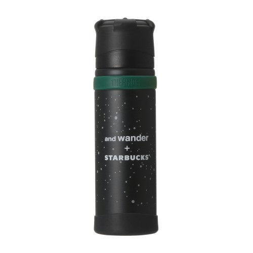 [9月9日6時オンラインストア発売]and wander + STARBUCKS ステンレス山専用ボトル ネイビー500ml