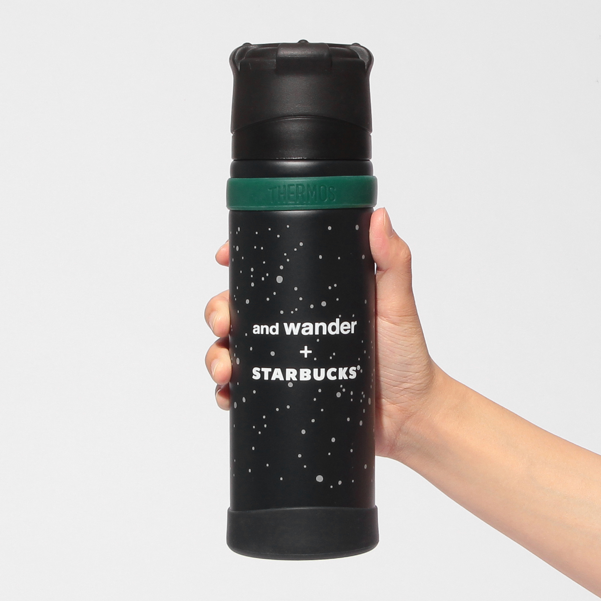and wander + STARBUCKS ステンレス山専用ボトル ネイビー500ml|ボトル