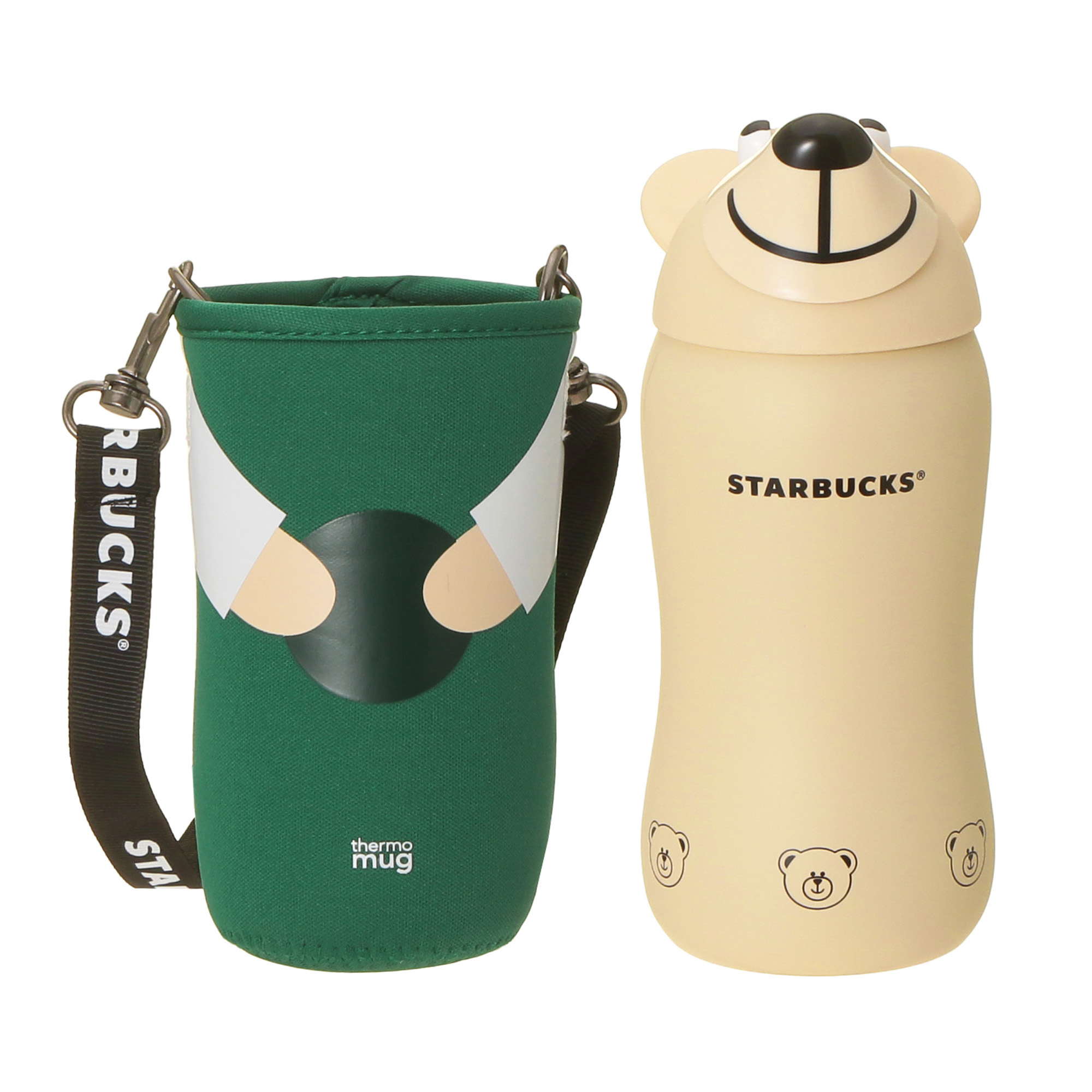 ストラップ付ステンレスストロータンブラーベア380ml|タンブラー