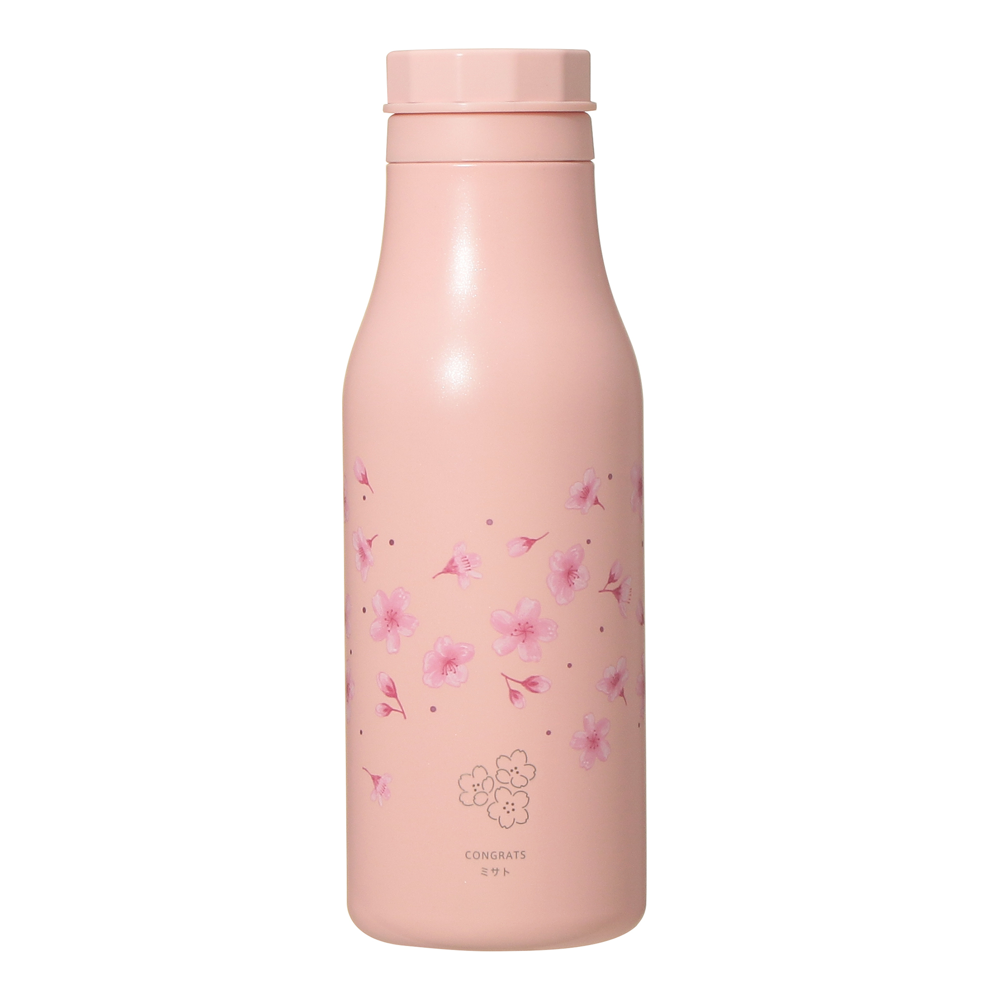 名入れ専用】SAKURA2026ステンレスロゴボトルマットピンク473ml|ボトル