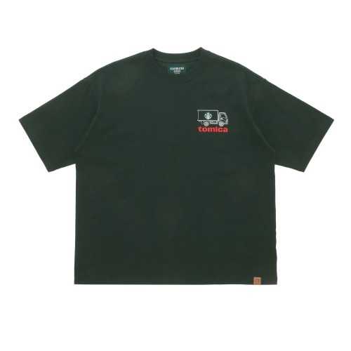 [3月27日10時発売]STARBUCKS STAND by BEAMS トミカ トラックプリントTシャツ A GREEN