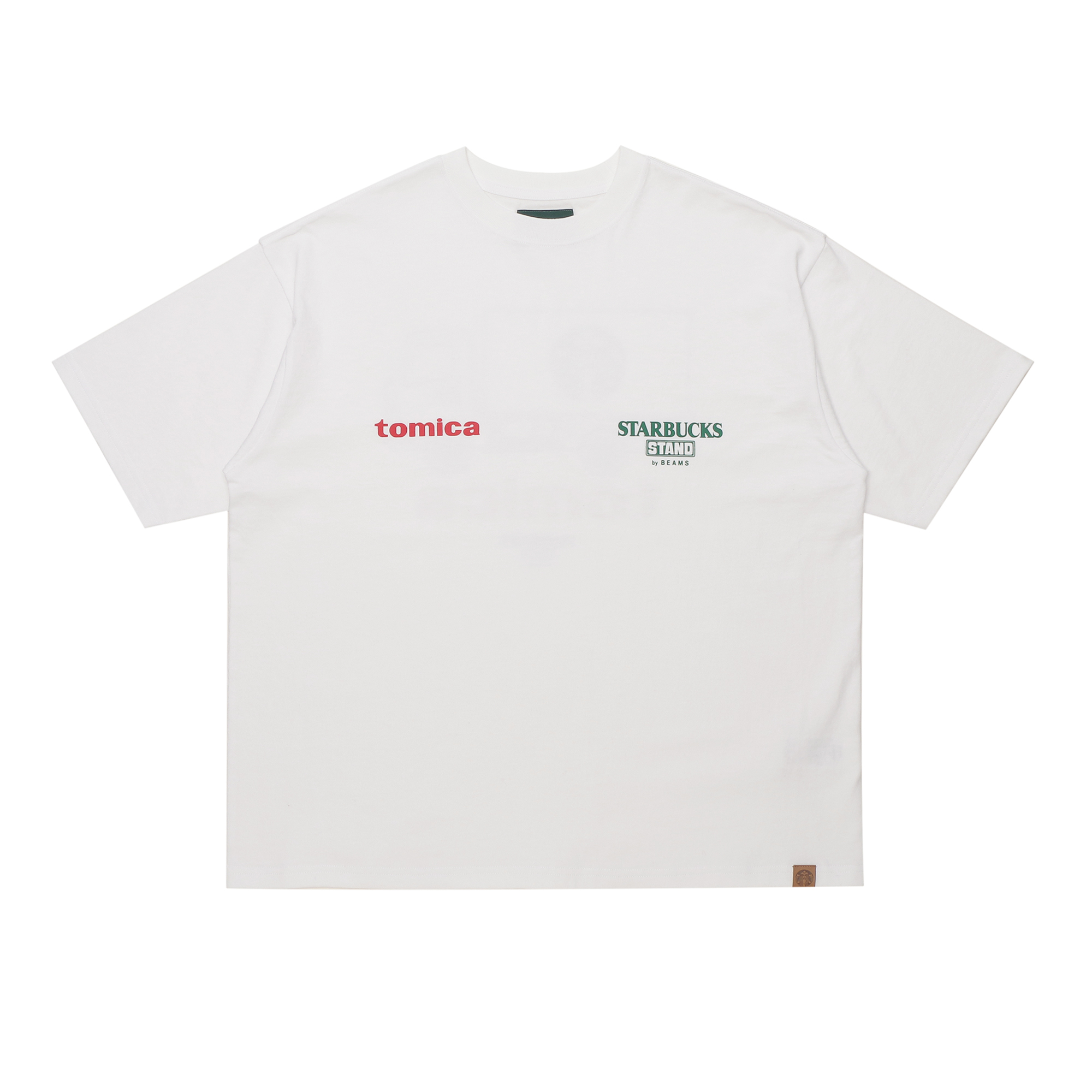 STARBUCKS STAND by BEAMS トミカ トラックプリントTシャツ B WHITE