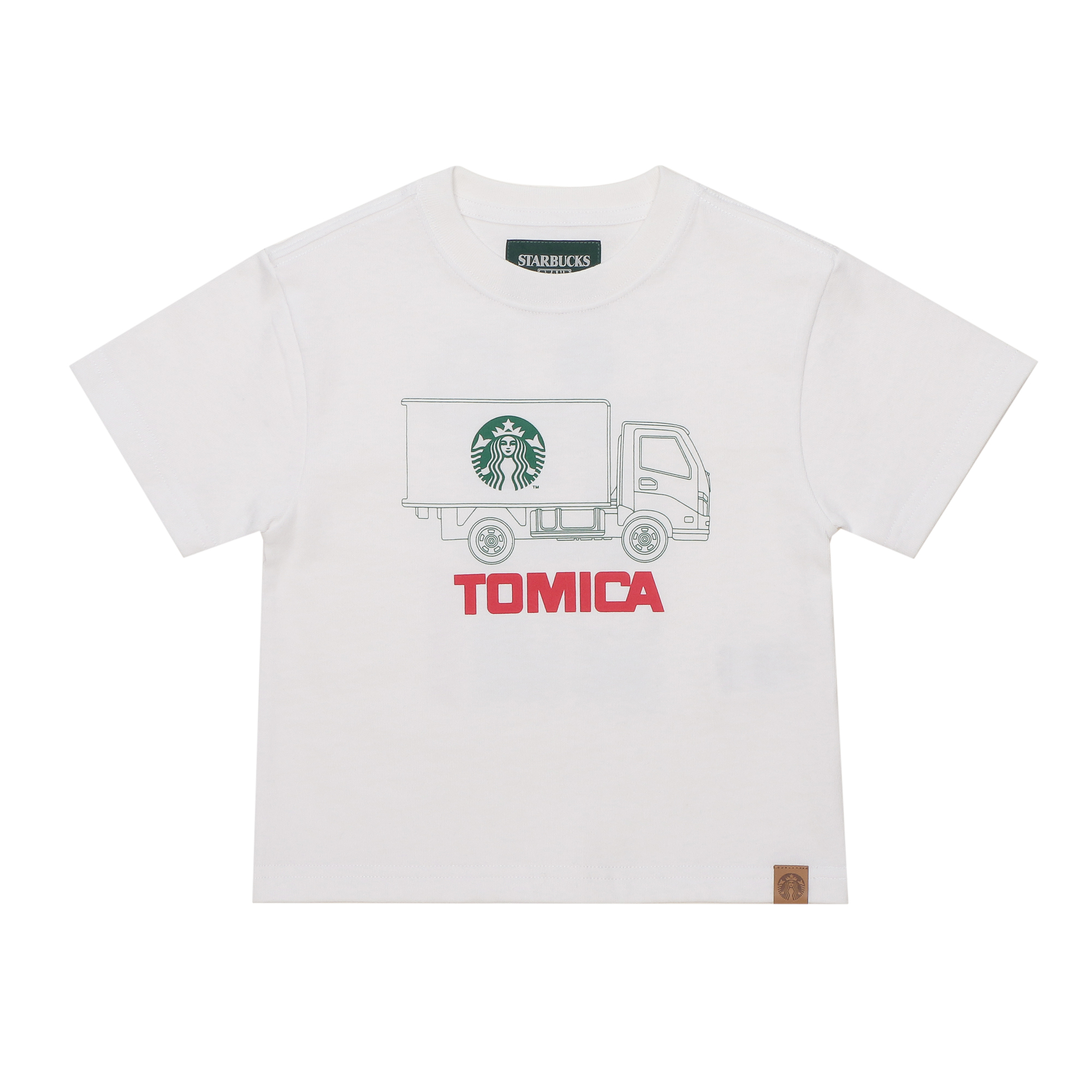 STARBUCKS STAND by BEAMS トミカ トラックプリント キッズ Tシャツ A