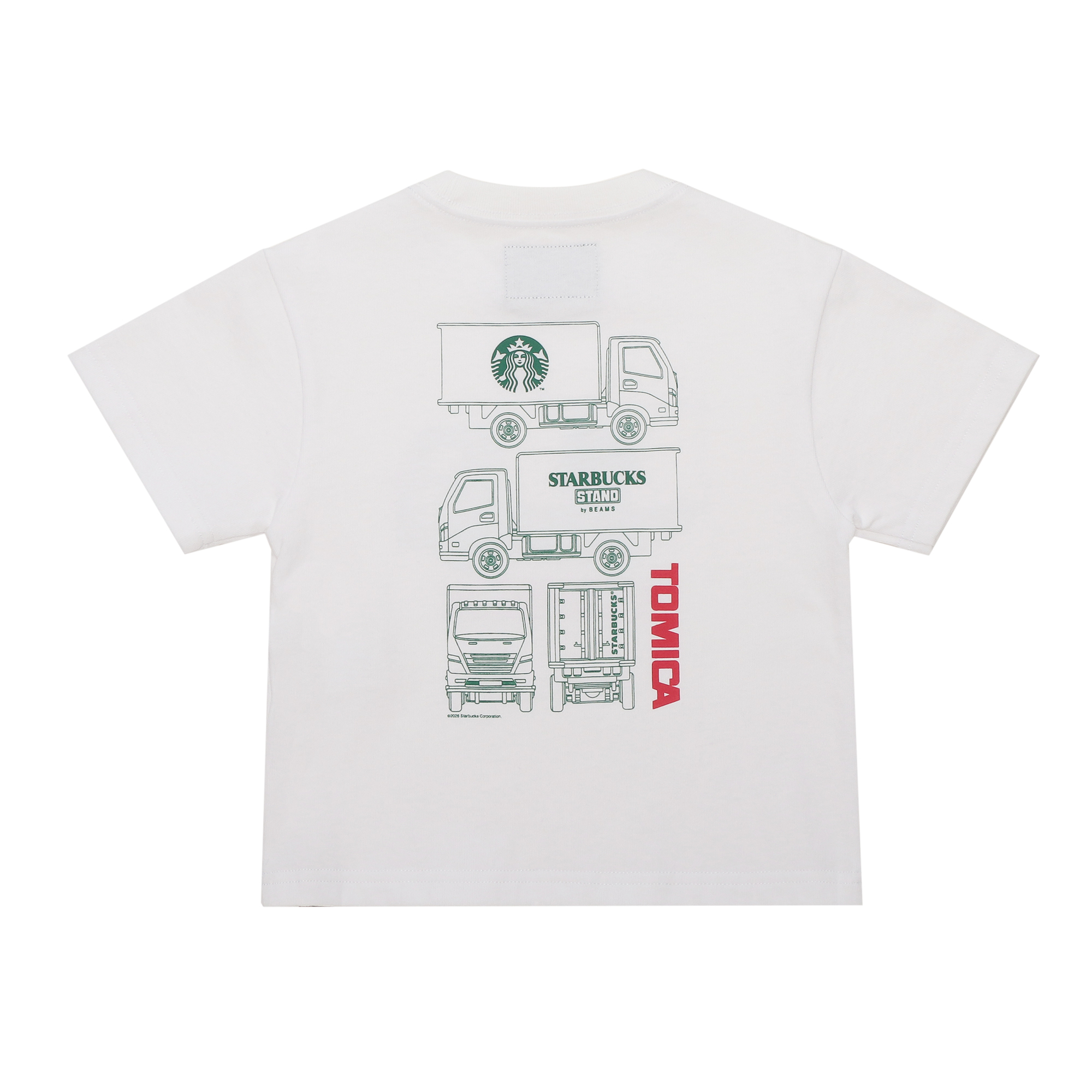 スタバ　トミカ トラックプリント キッズ STARBUCKS STAND by BEAMS トミカ トラックプリントキッズトートバッグ