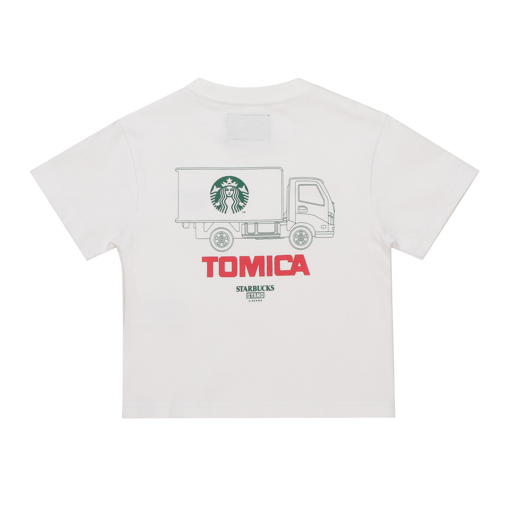 STARBUCKS STAND by BEAMS トミカ トラックプリント キッズ Tシャツ B