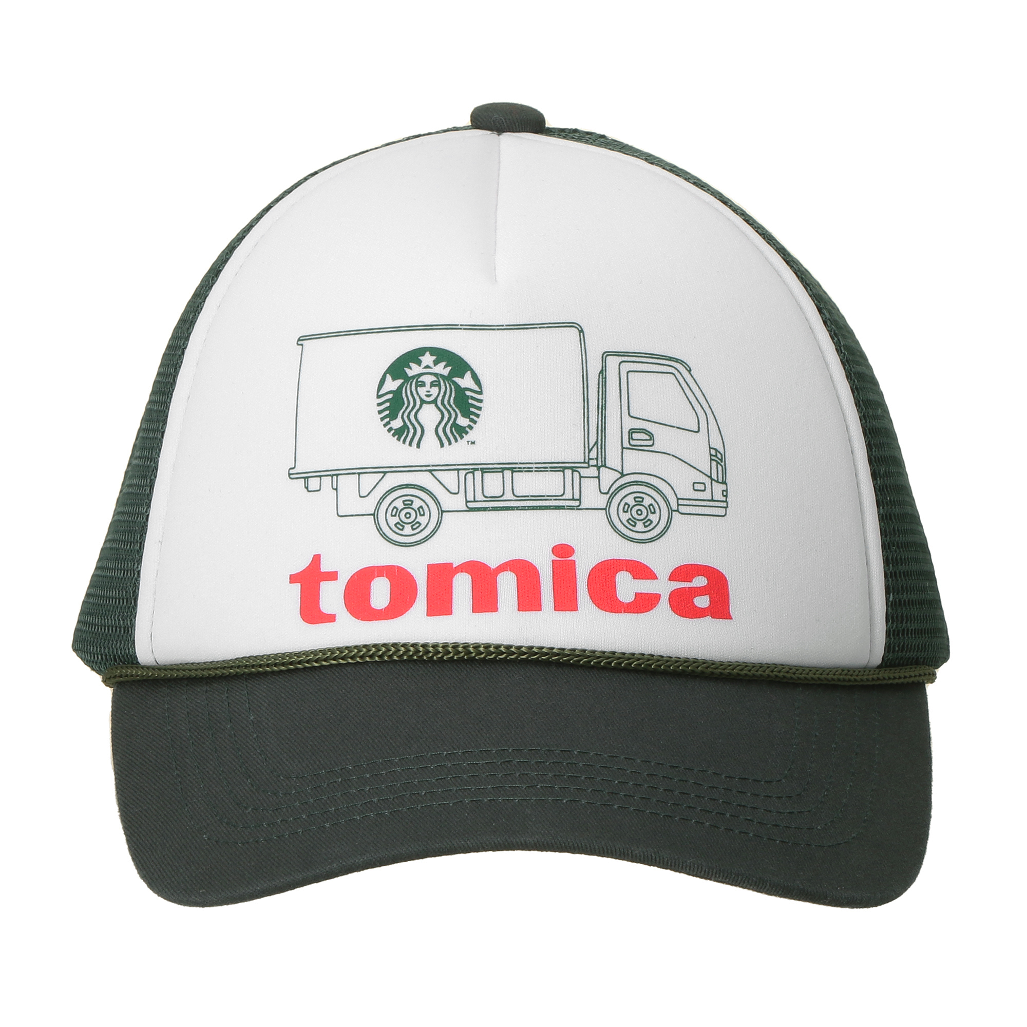 STARBUCKS STAND by BEAMS トミカ トラックプリントキャップ GREEN