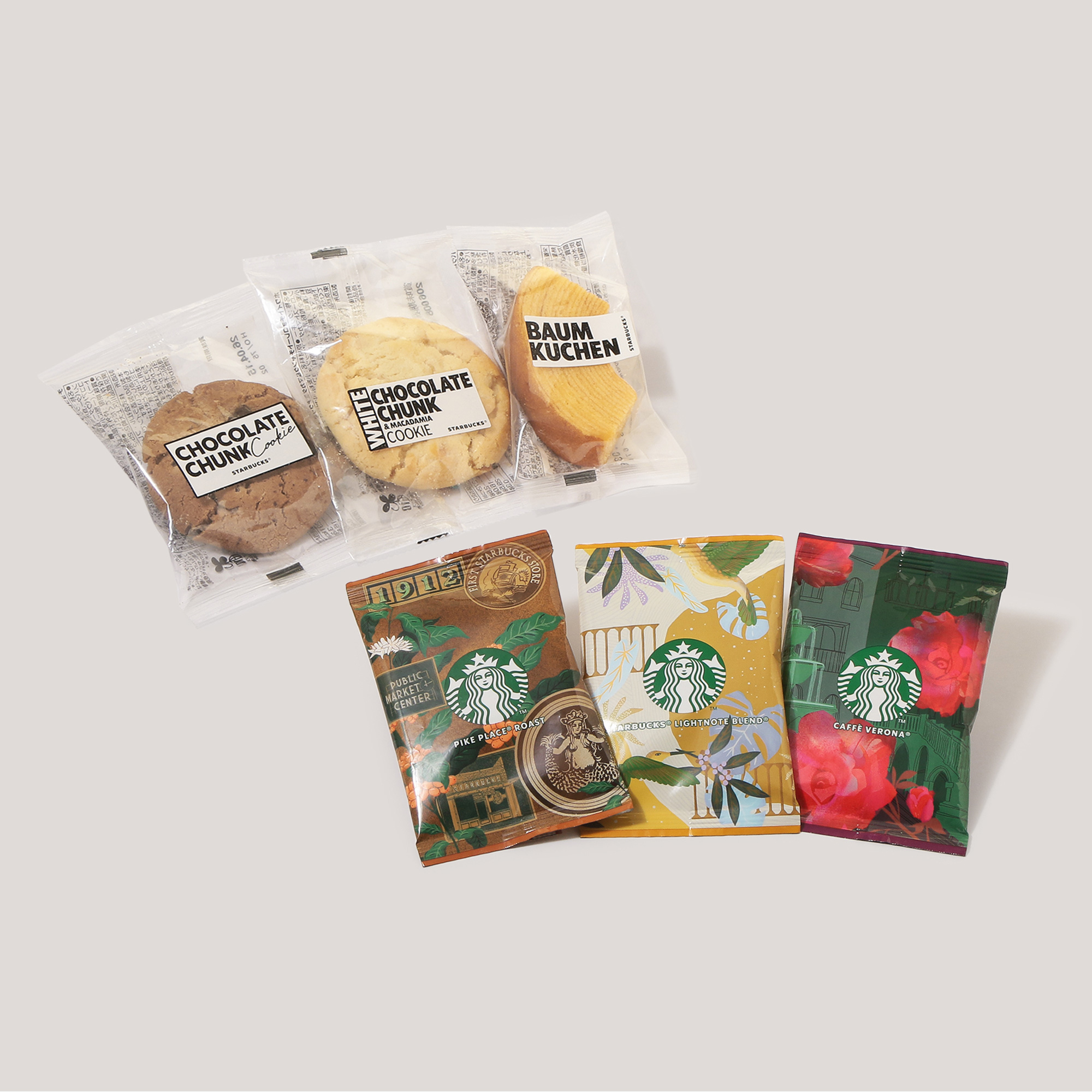 2種のクッキー&バウムクーヘン&スターバックス オリガミ® アソート
