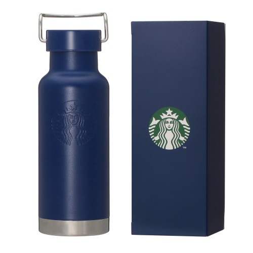 【名入れ専用】ギフトボックス入りハンドルリッドステンレスボトルネイビー473ｍl