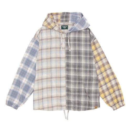 [5月22日10時発売]STARBUCKS STAND by BEAMS クレイジーパターンフードシャツブルゾン ベージュ