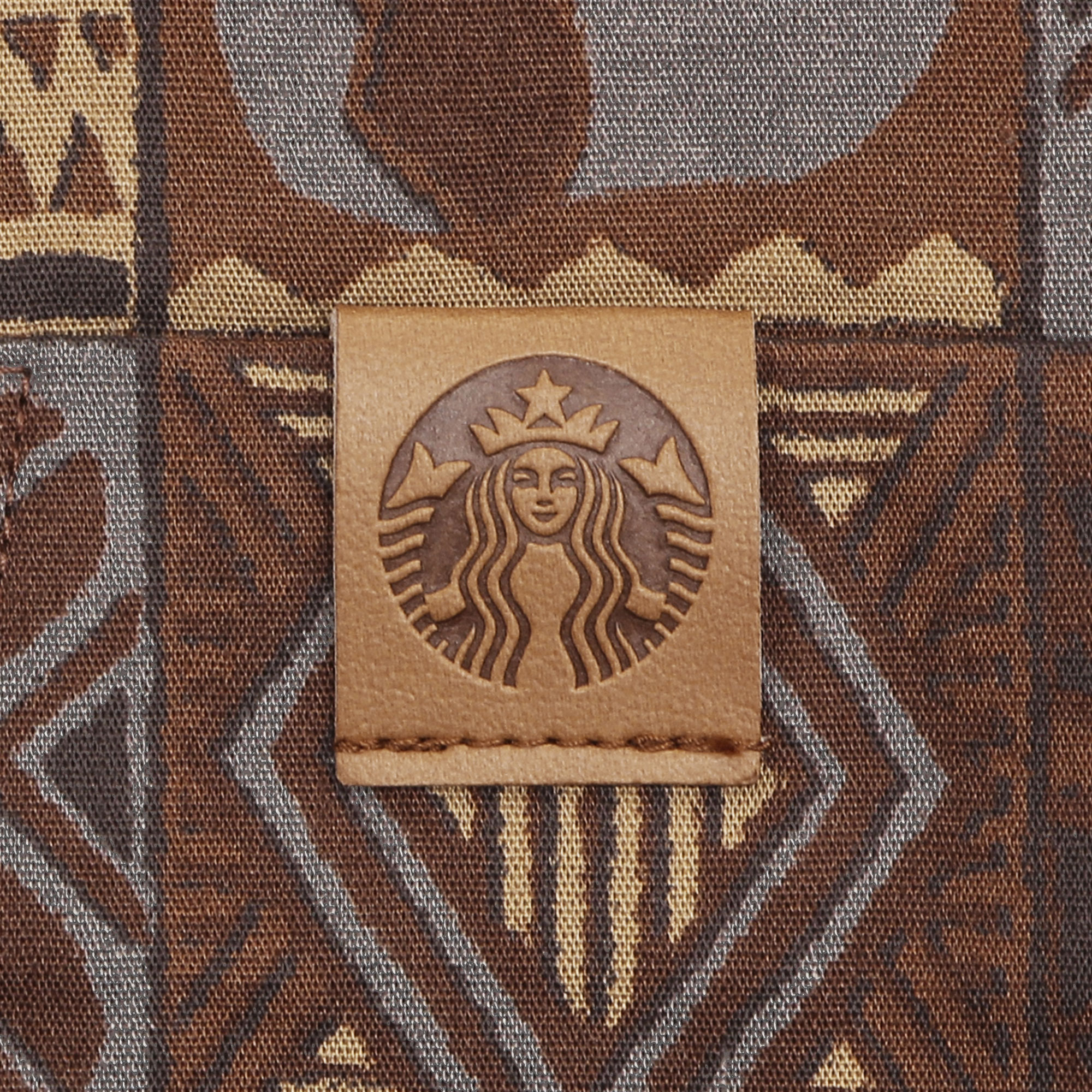STARBUCKS STAND by BEAMS 総柄プリントショートスリーブシャツ