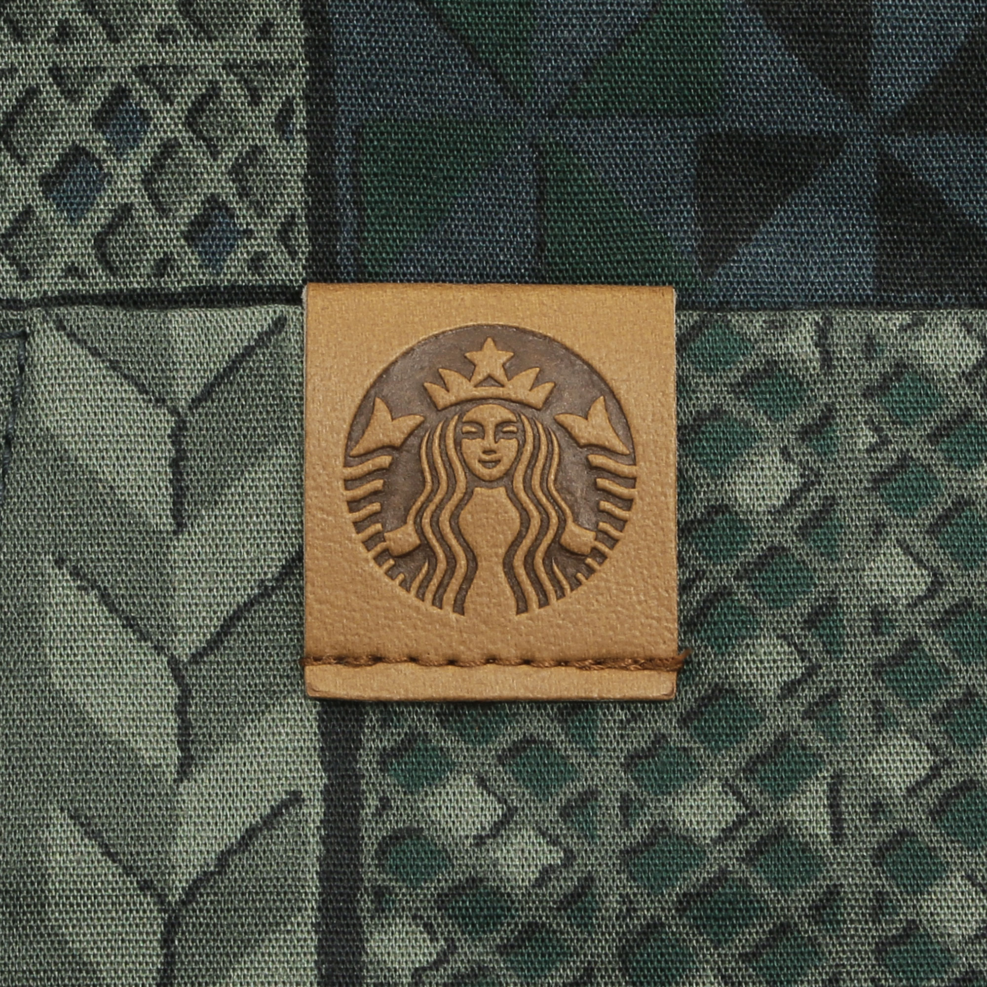 STARBUCKS STAND by BEAMS 総柄プリントショートスリーブシャツ 