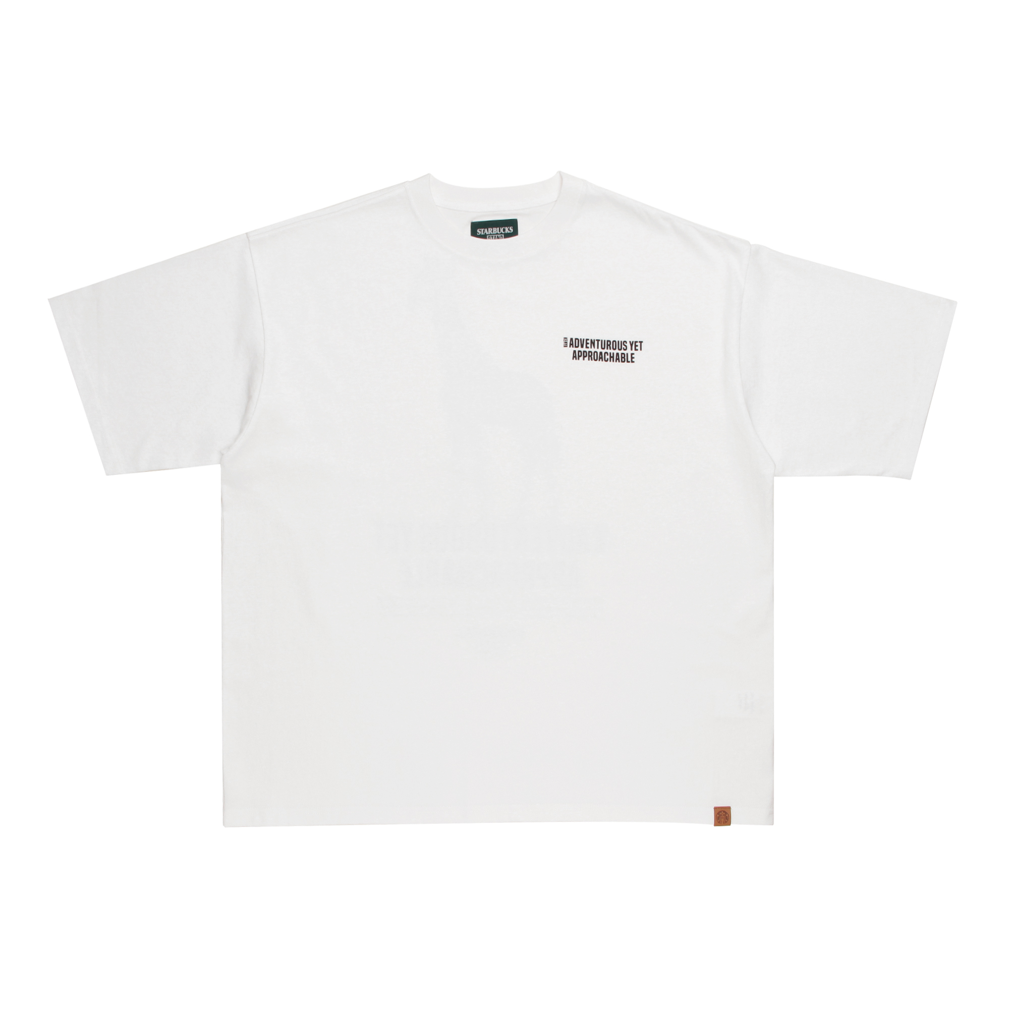 STARBUCKS STAND by BEAMS アニマルプリントTシャツ ジラフ ホワイト 