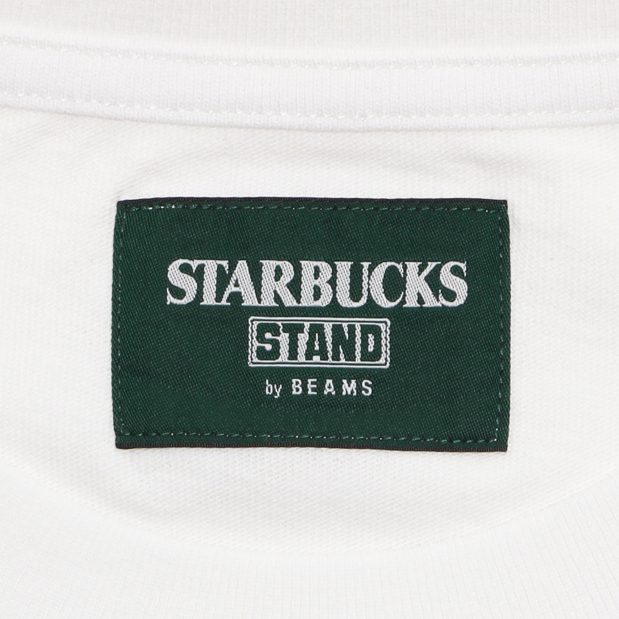 STARBUCKS STAND by BEAMS アニマルプリントTシャツ ジラフ ホワイト 