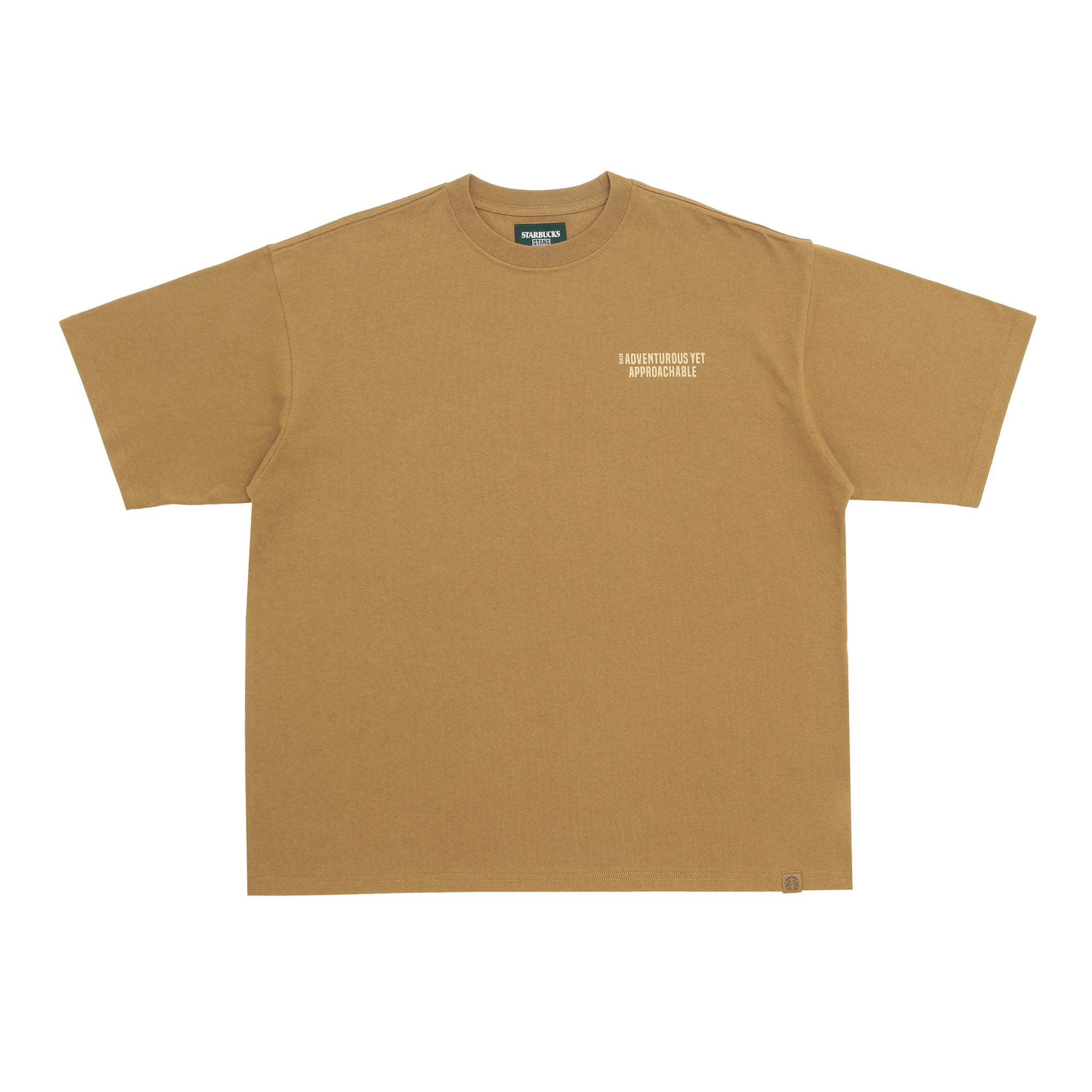 STARBUCKS STAND by BEAMS アニマルプリントTシャツ ジラフ ブラウン