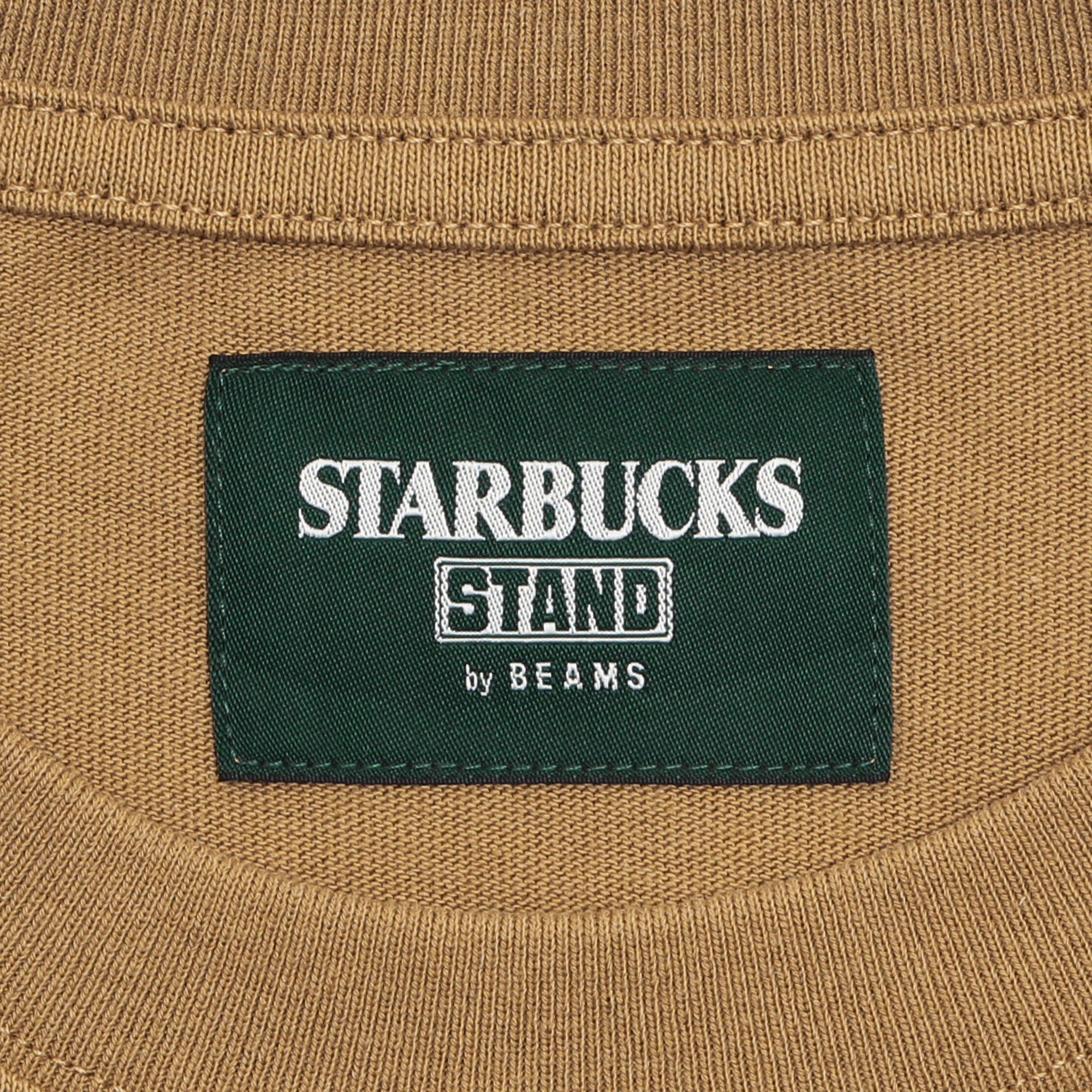 STARBUCKS STAND by BEAMS アニマルプリントTシャツ ジラフ ブラウン 