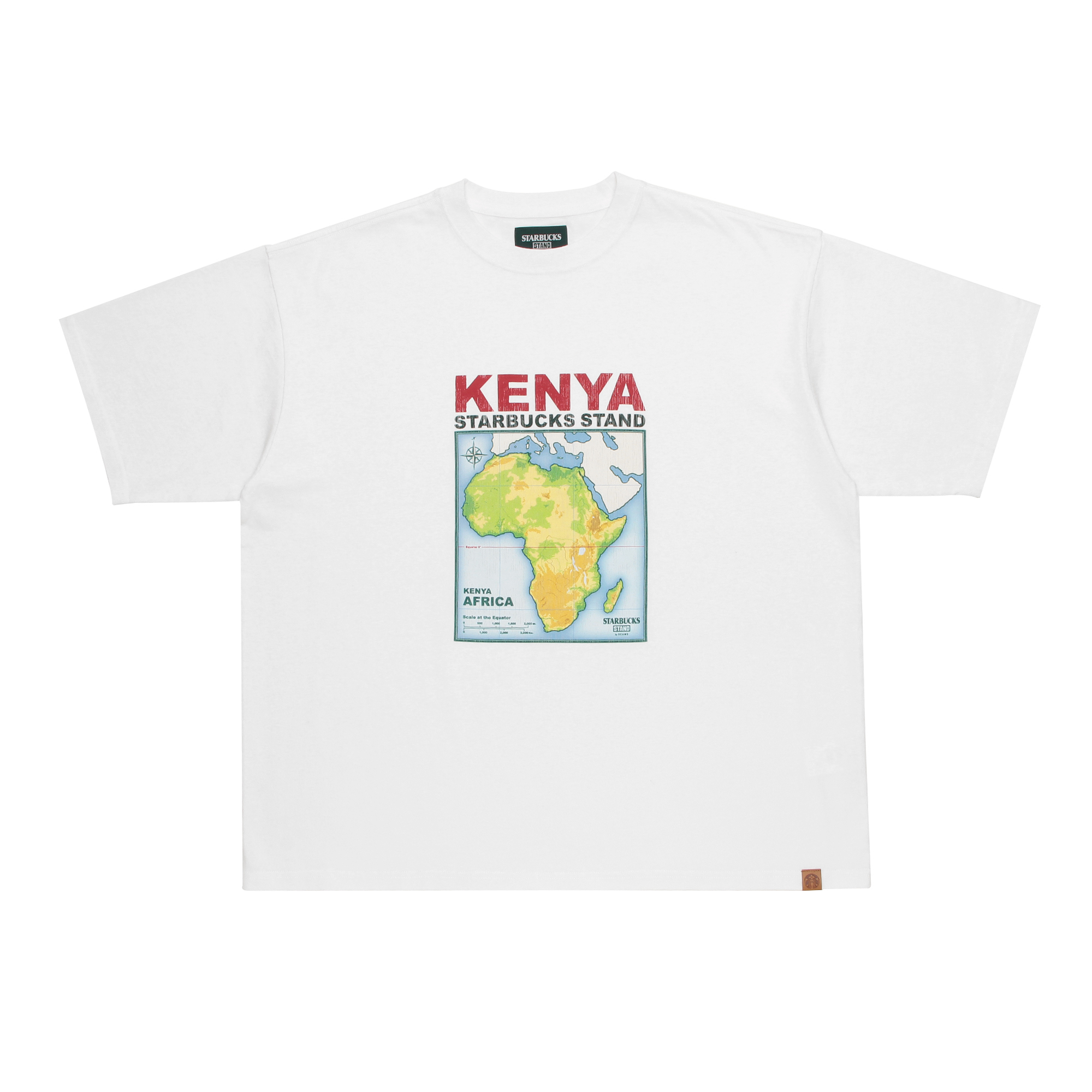 Starbucks STAND by BEAMS Tシャツ STARBUCKS STAND by BEAMS プリントTシャツ KENYA ホワイト|グッズ