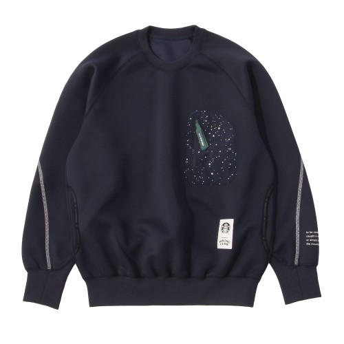 [9月9日6時オンラインストア発売]and wander + STARBUCKS エアジャージープルオーバー ネイビー