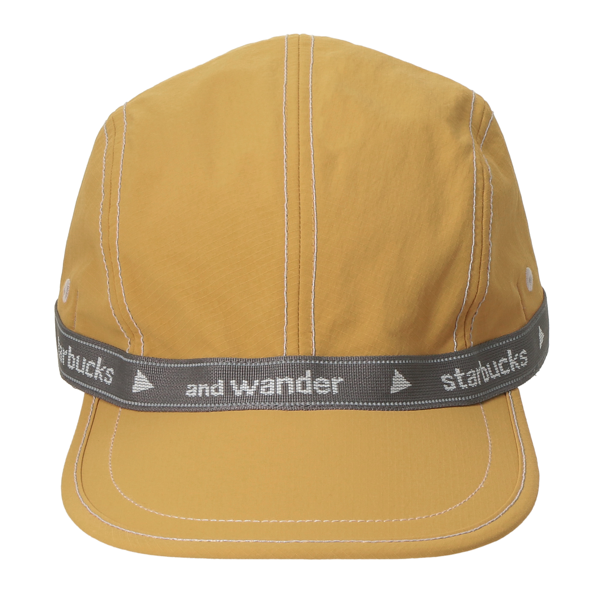 and wander + STARBUCKS ジャカードテープキャップ ダークイエロー