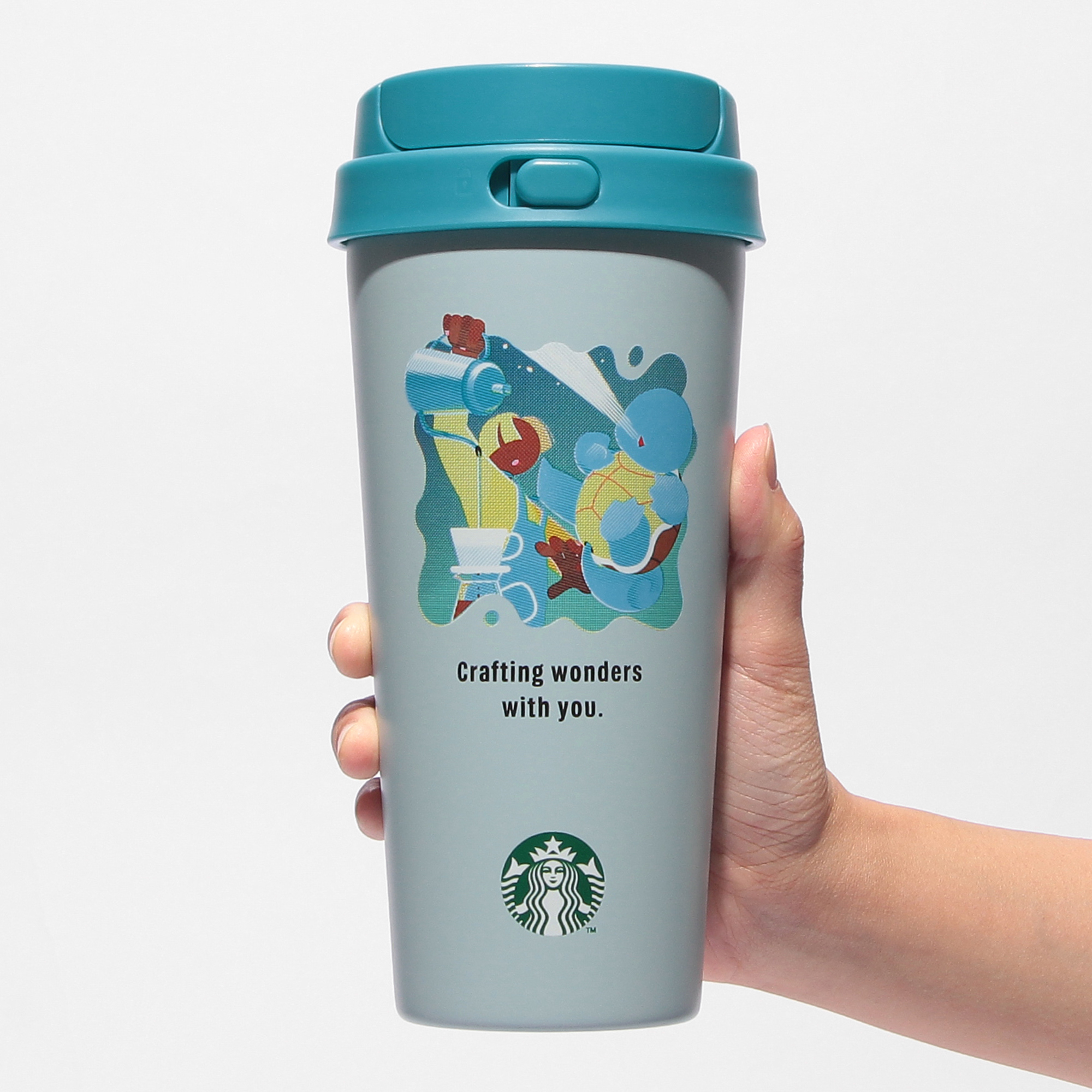 Pokémon + STARBUCKS ステンレス TOGO ボトル ゼニガメ 473ml|ボトル