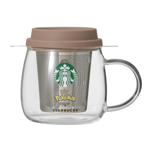 [9月30日オンラインストア発売]Pokémon + STARBUCKS SSストレーナー付き耐熱グラスマグ コーヒーアドベンチャー 296ml