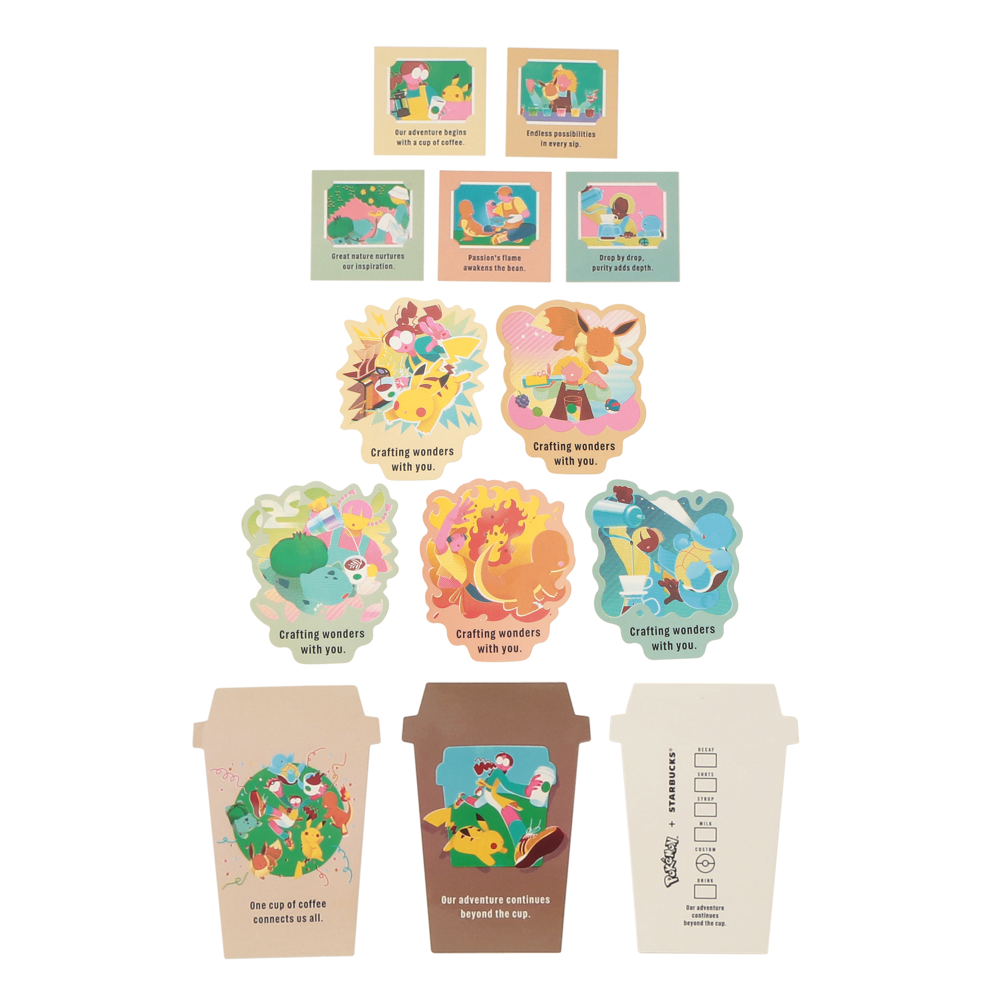 Pokémon + STARBUCKS アートステッカーセット|その他|other-goods