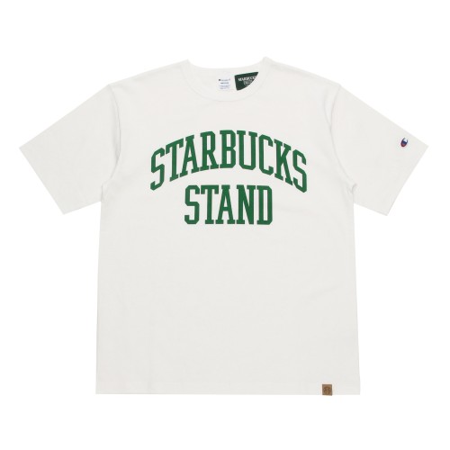 [6月12日10時発売]STARBUCKS STAND by BEAMS Champion ヘビーウェイトTシャツ ホワイト