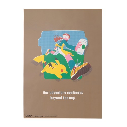 [9月30日オンラインストア発売]Pokémon + STARBUCKS アートポスター コーヒーアドベンチャー