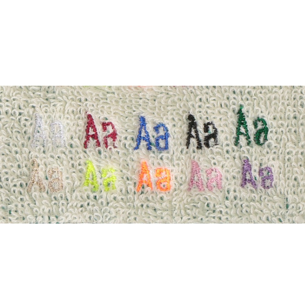 製品と糸色の組み合わせによっては刺繍が見えにくい場合があります。画像を参照ください。