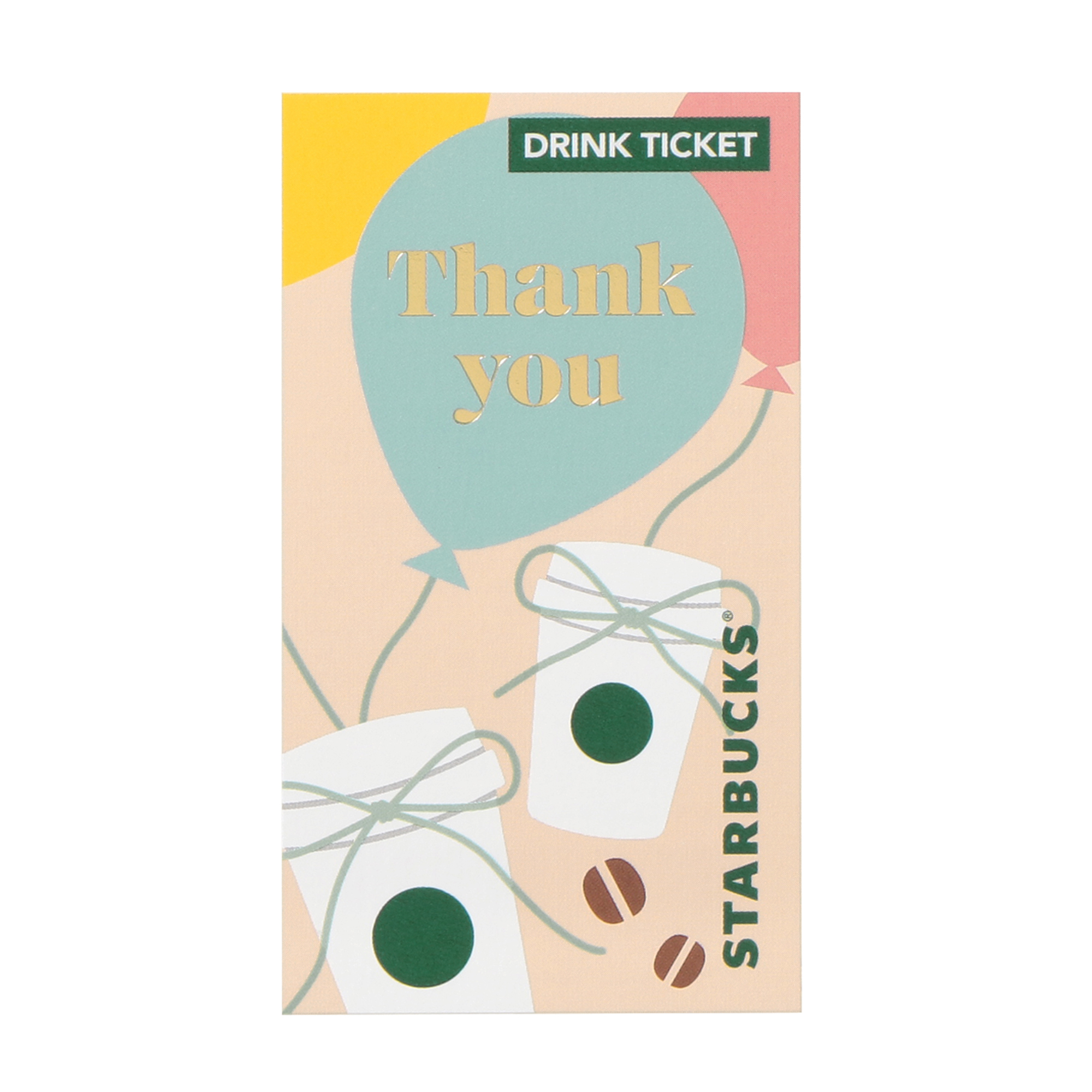 ビバレッジギフトミニカードThank You（ドリンクチケット付）|ドリンク