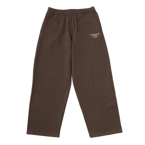 [9月18日10時発売]STARBUCKS STAND by BEAMS LOGO スウェットパンツ ブラウン