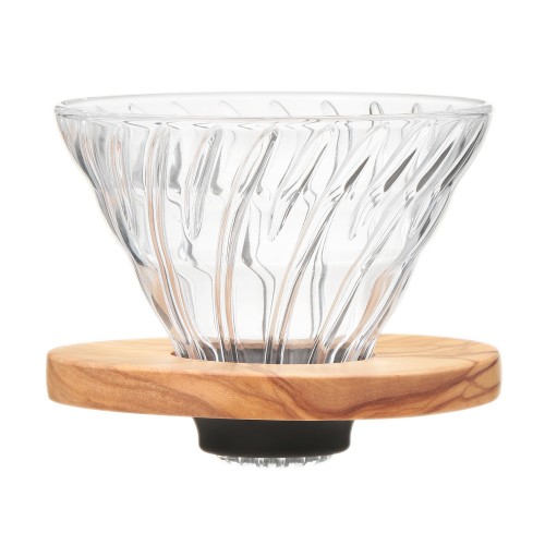 HARIO V60 耐熱ガラス 透過ドリッパー オリーブウッド